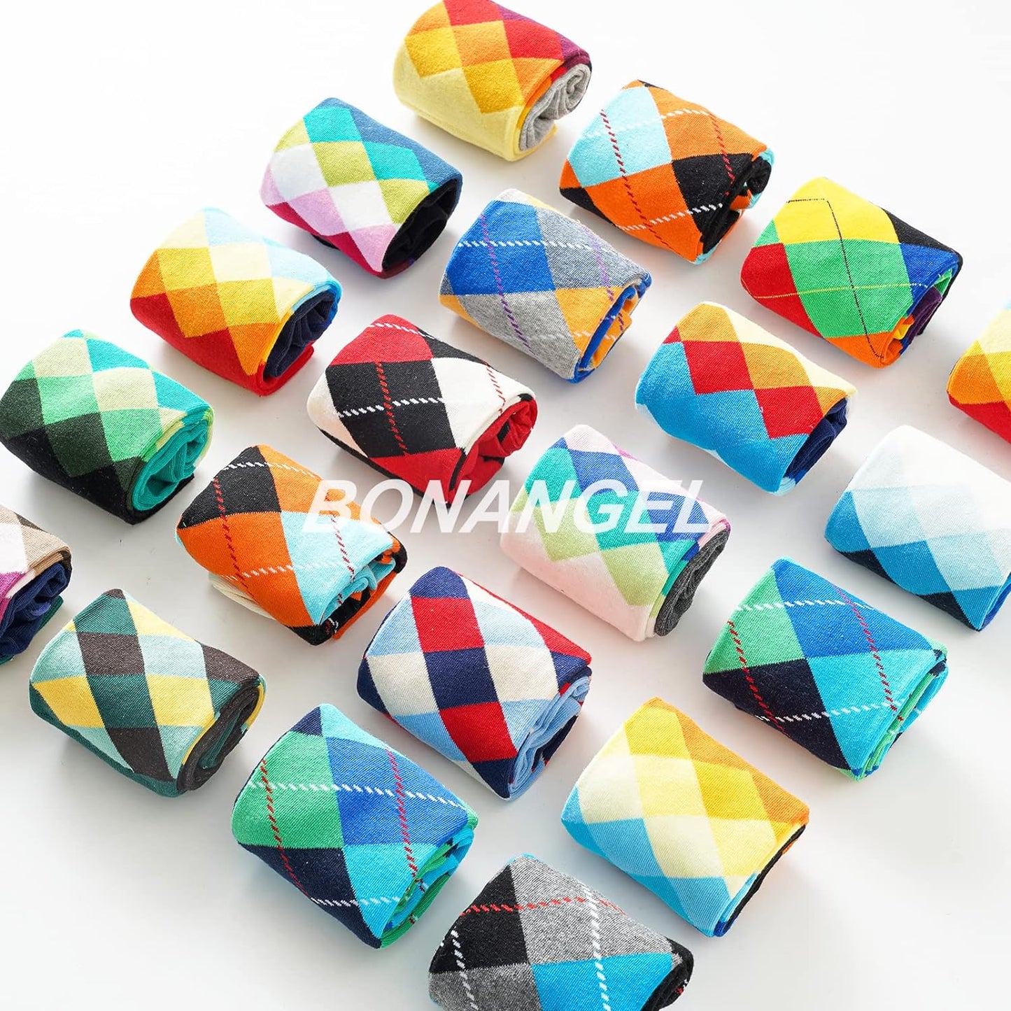 Mens Dress Socks Fun Funny Novelty Colorful Crazy Crew Dress Socks for Men 8-12