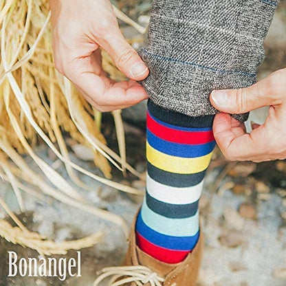 Mens Dress Socks Fun Funny Novelty Colorful Crazy Crew Dress Socks for Men 8-12